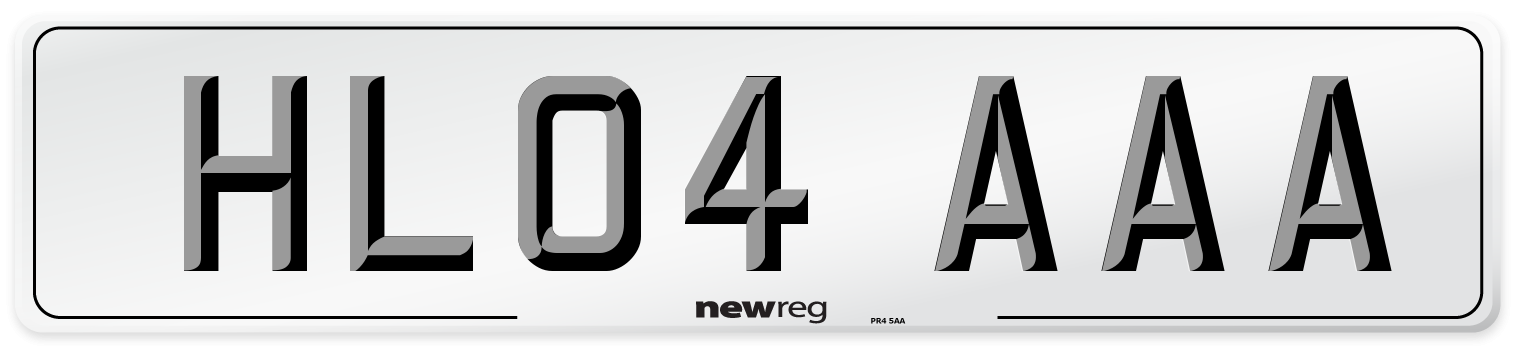 HL04 AAA Number Plate from New Reg